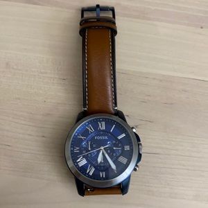 Fossil Genuine Leather Watch (FS5151) Engraved